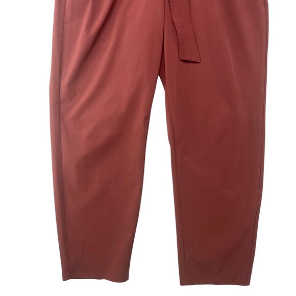 Athleta Skyline Pant II Reddish-Brown Tapered Fit With Tie Waist Size 6P - Picture 13 of 15